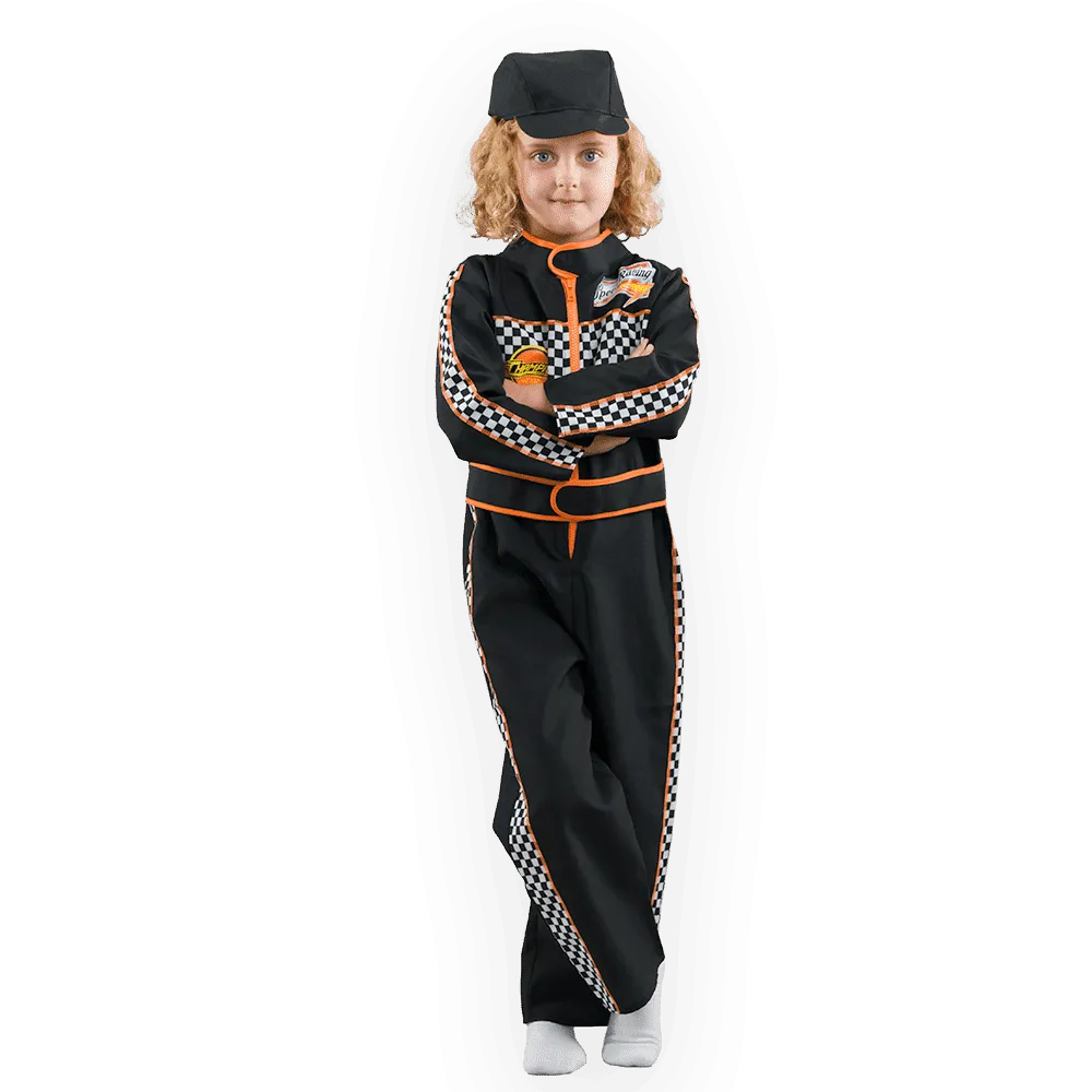 Pretend to Bee Red Racing Driver costume bimbi con cappello