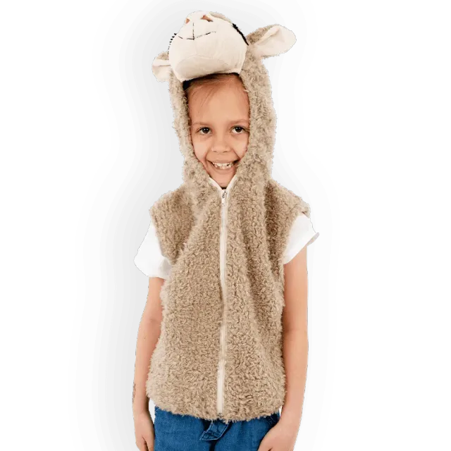 Pretend to Bee Llama gilet costume bambini crema 3-7 anni