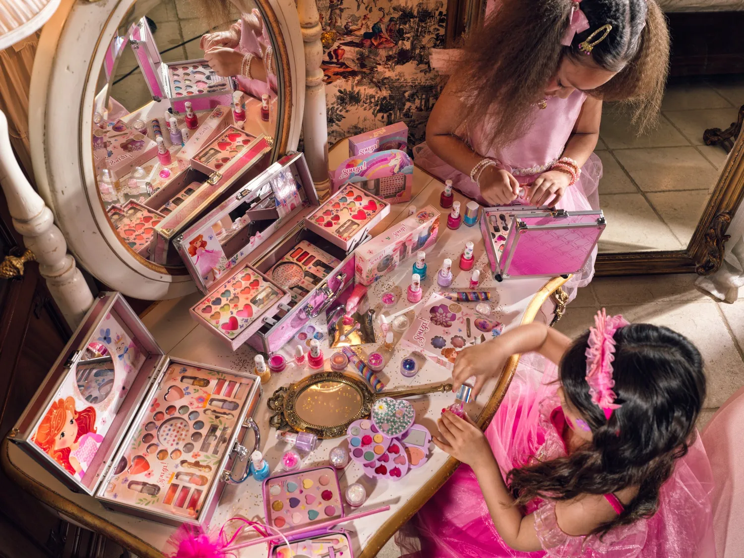Souza! Princess Square beauty case trucco bambina specchio