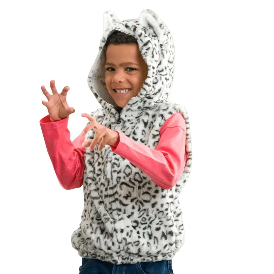 PRETEND TO BEE Snow Leopard felpa leopardo bimbi