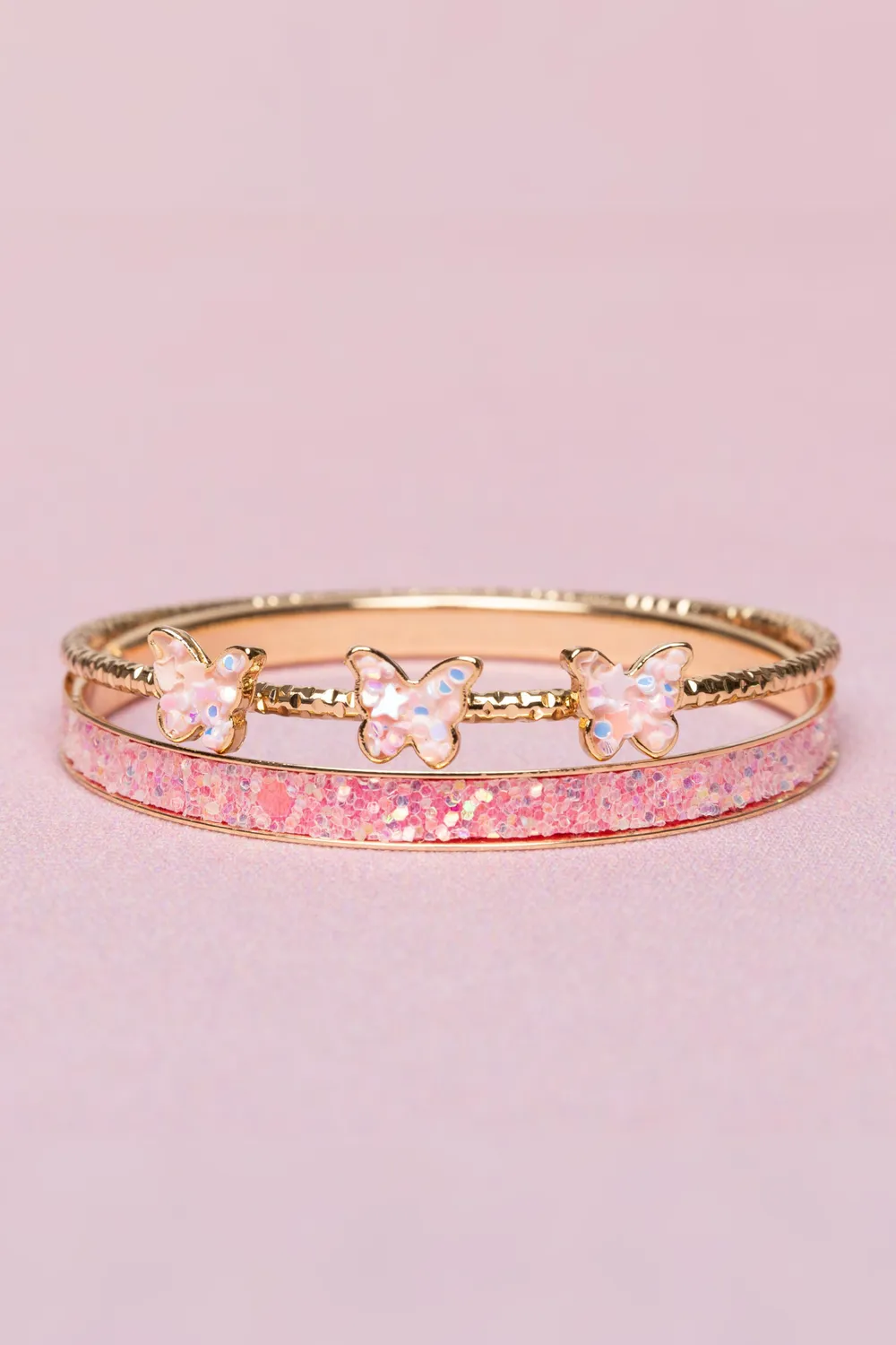 Great Pretenders Boutique Chic Butterfly Bangles braccialetti rosa