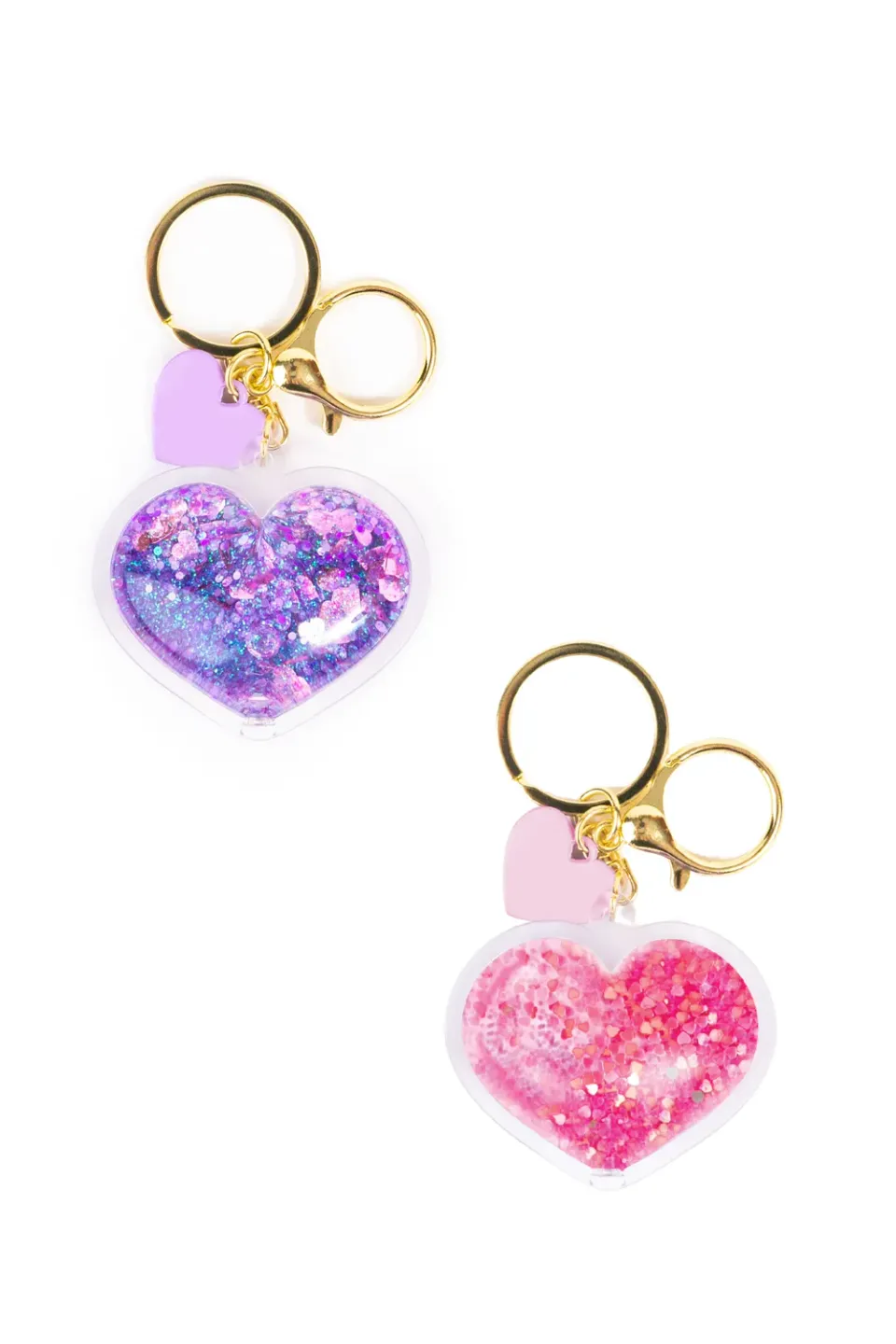 Great Pretenders Sparkle Swirl charm borsa cuori glitter 2 pezzi