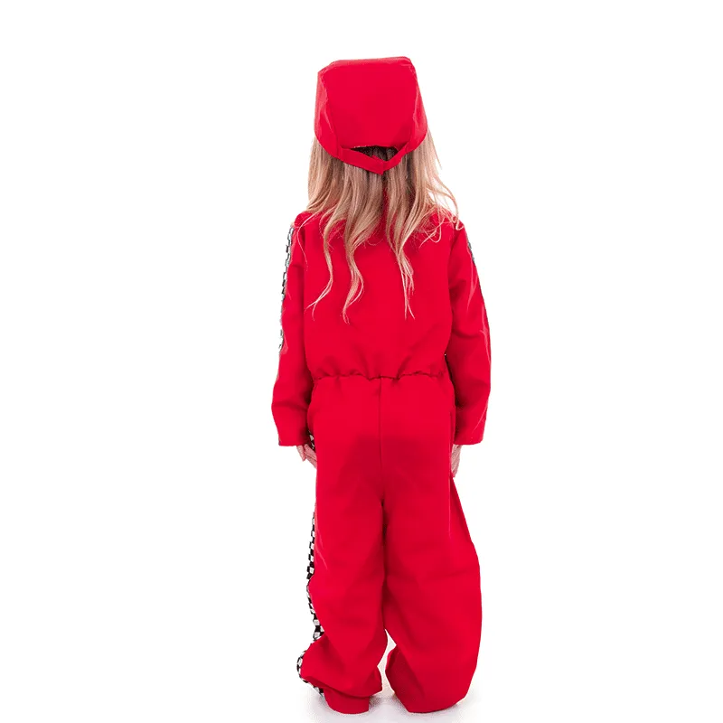 Pretend to Bee Red Racing Driver costume bimbi con cappello