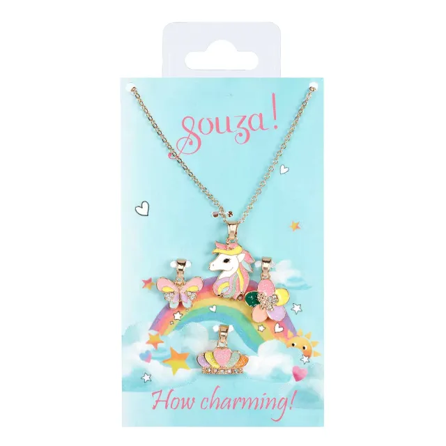 Souza Unicorn collana unicorno 3 charms bambina