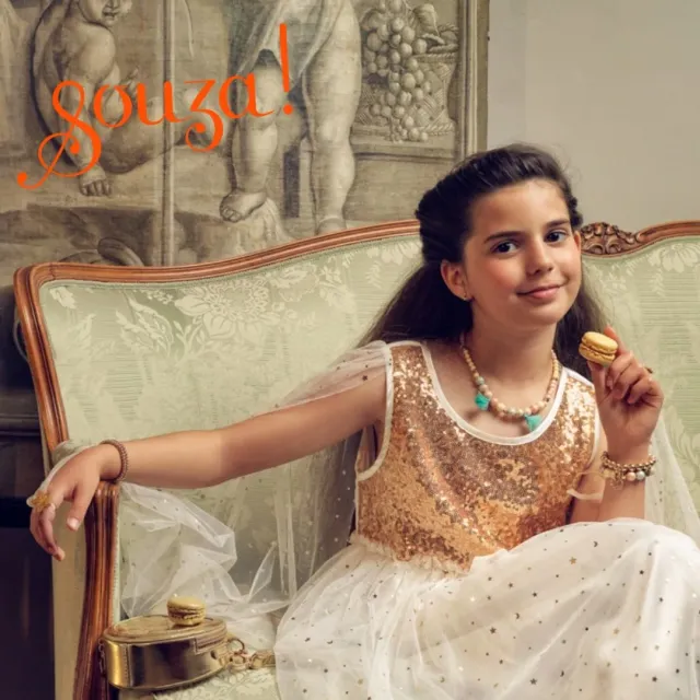 Souza Dorianne Vestito da Principessa Oro