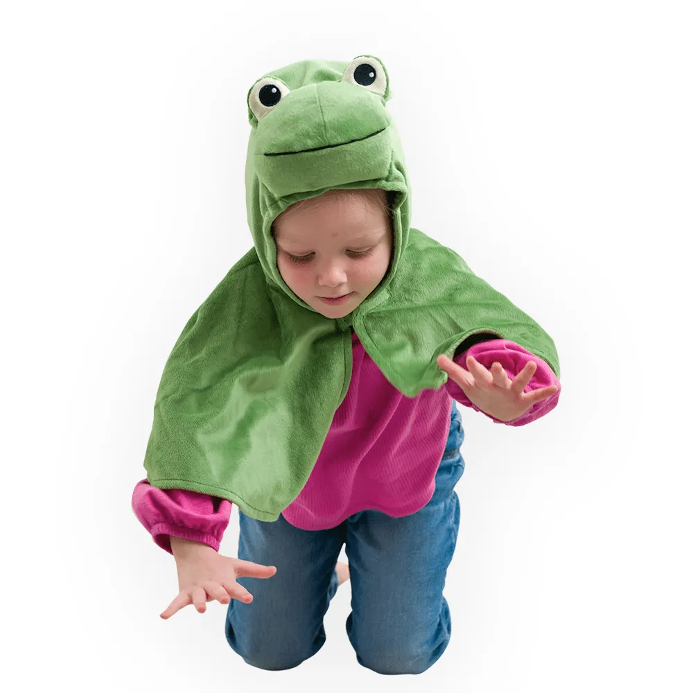 PRETEND TO BEE Frog mantello rana bimbi verde