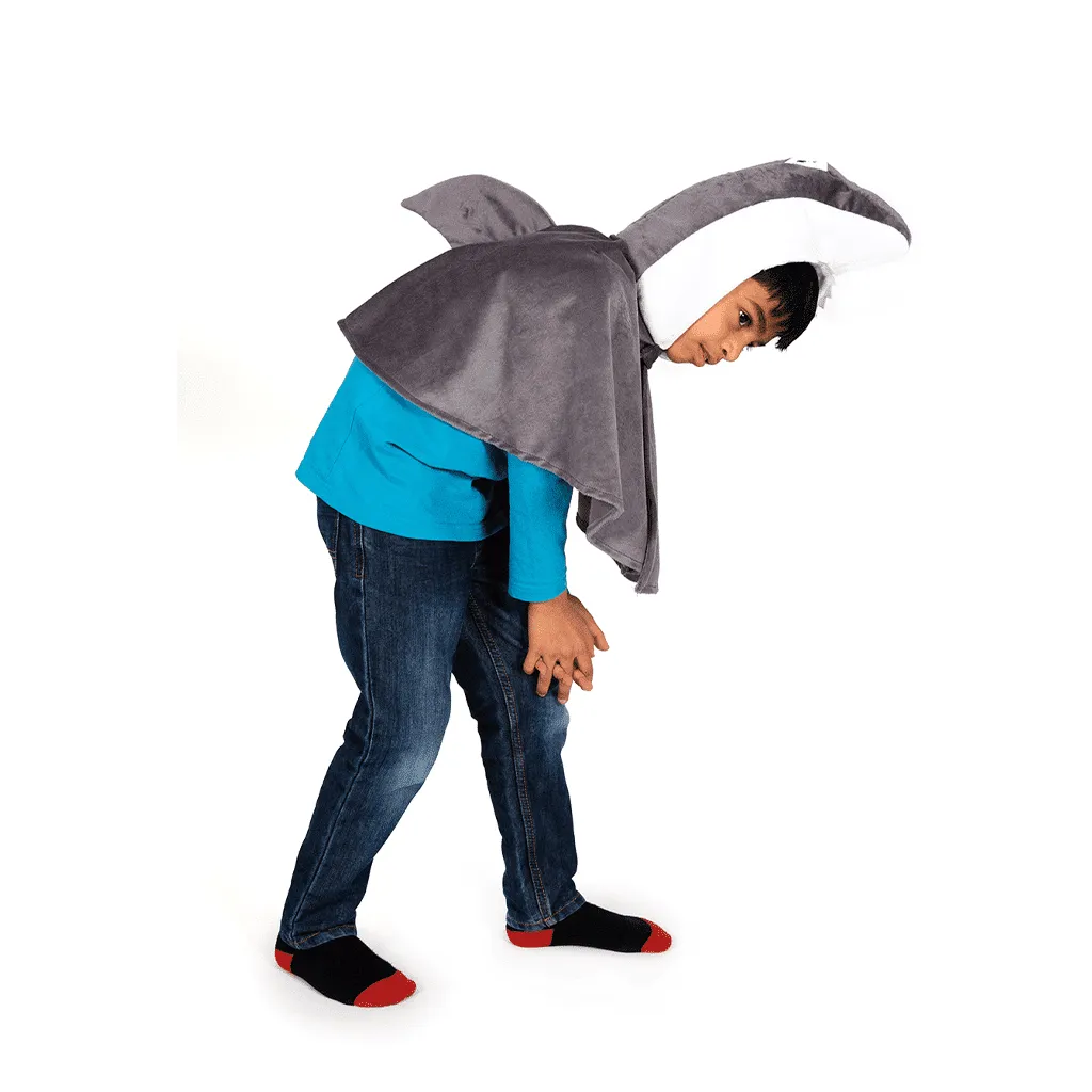 Pretend to Bee Shark mantello squalo grigio con pinna