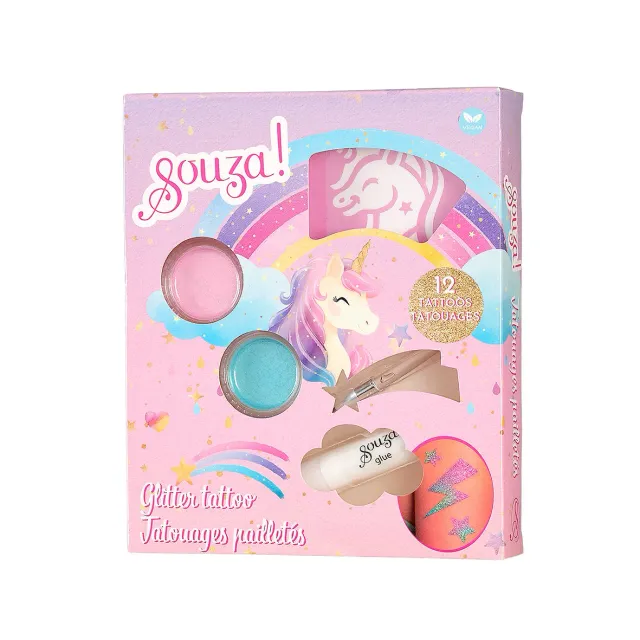Souza! Unicorn tatuaggi glitter bambina 1 pz