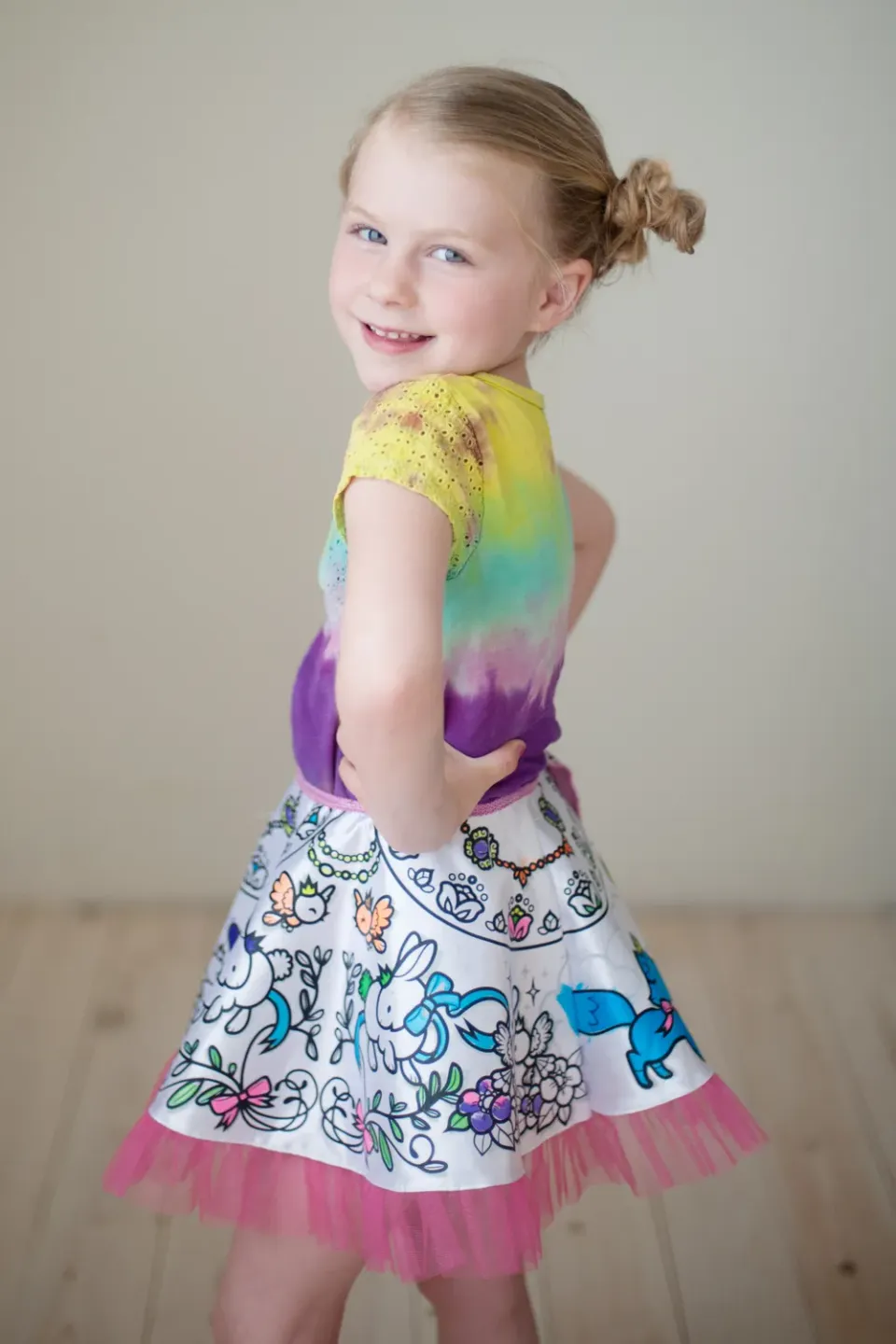 Great Pretenders Colour-A-Skirt gonna da colorare reversibile 6 pennarelli
