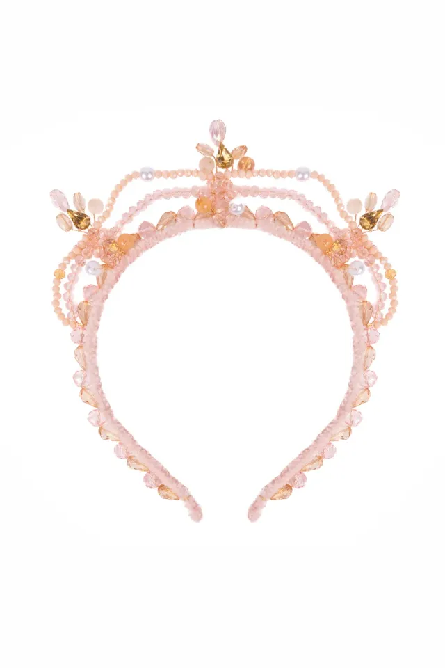 Great Pretenders Blushing Crystals Beaded Tiara tiara rosa con perle