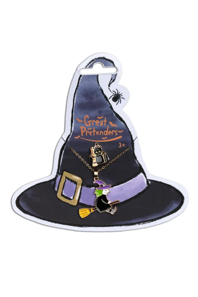 Great Pretenders Witch Necklace collana e anello gatto nero