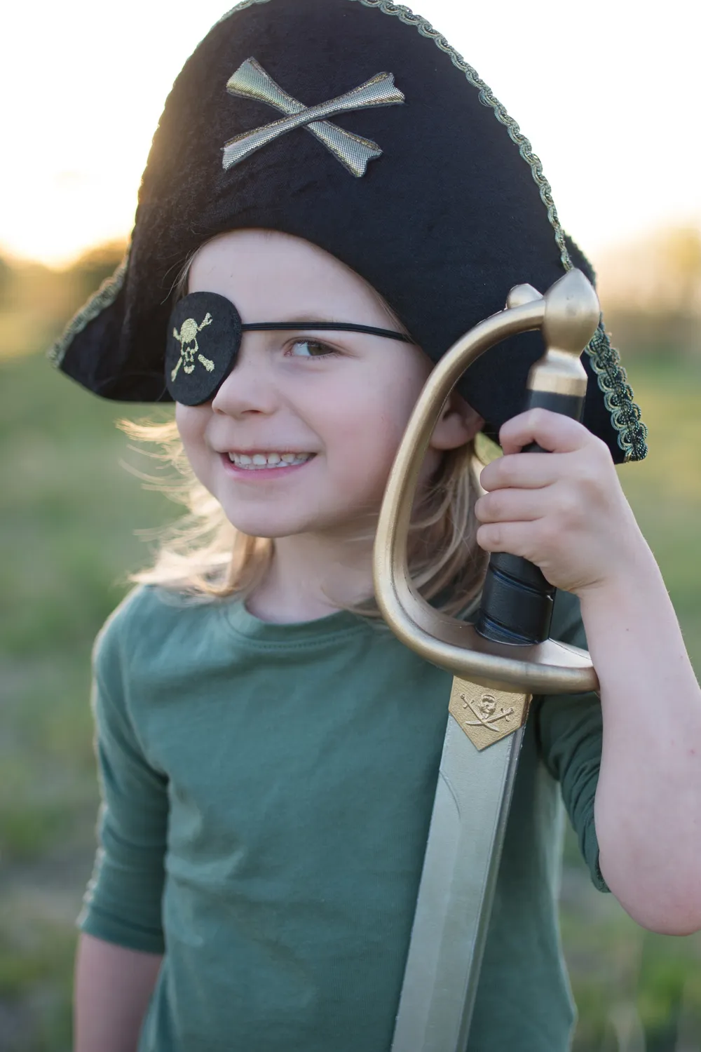 Great Pretenders Captain Hook cappello pirata nero teschio