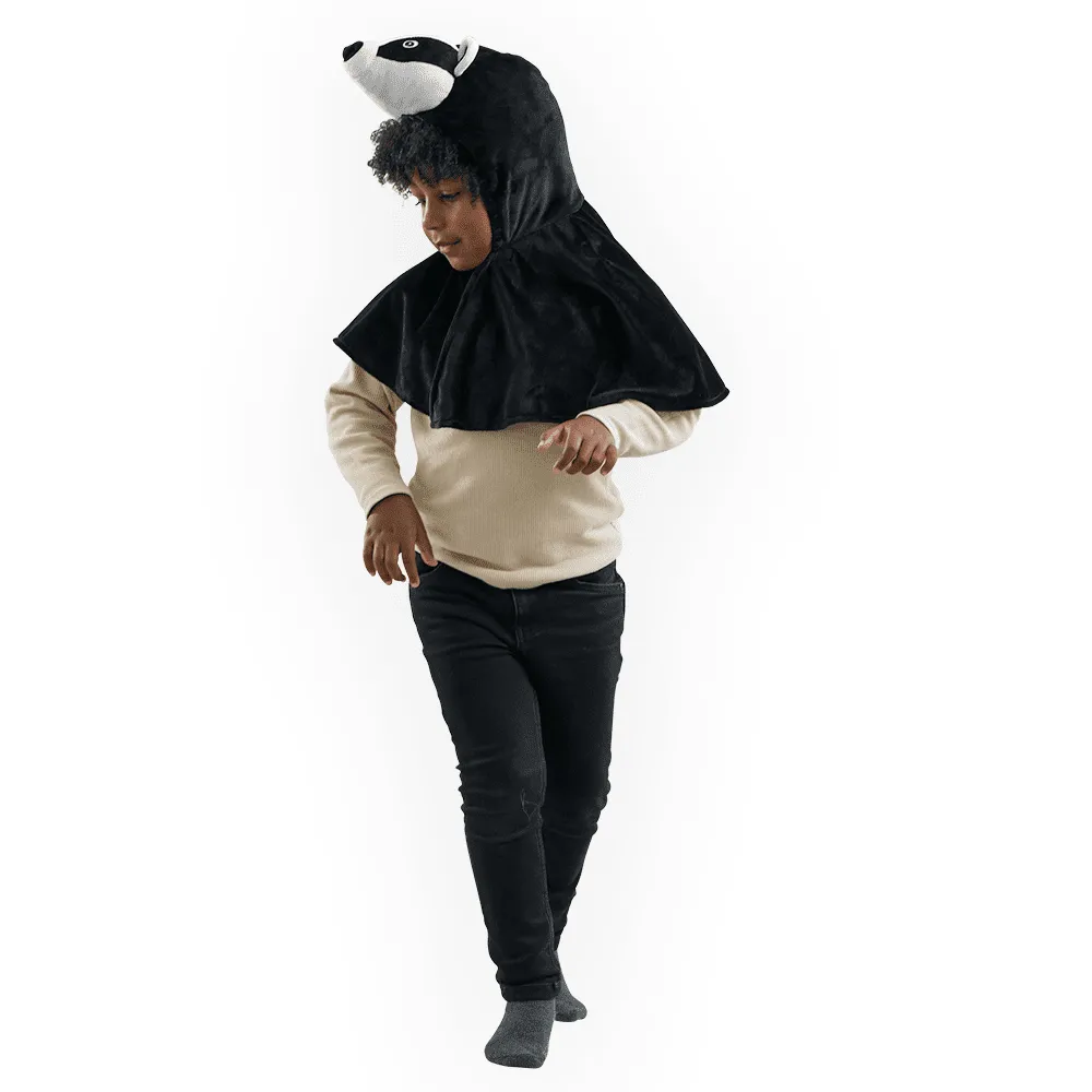 PRETEND TO BEE Badger Dress Up Cape mantello tasso nero