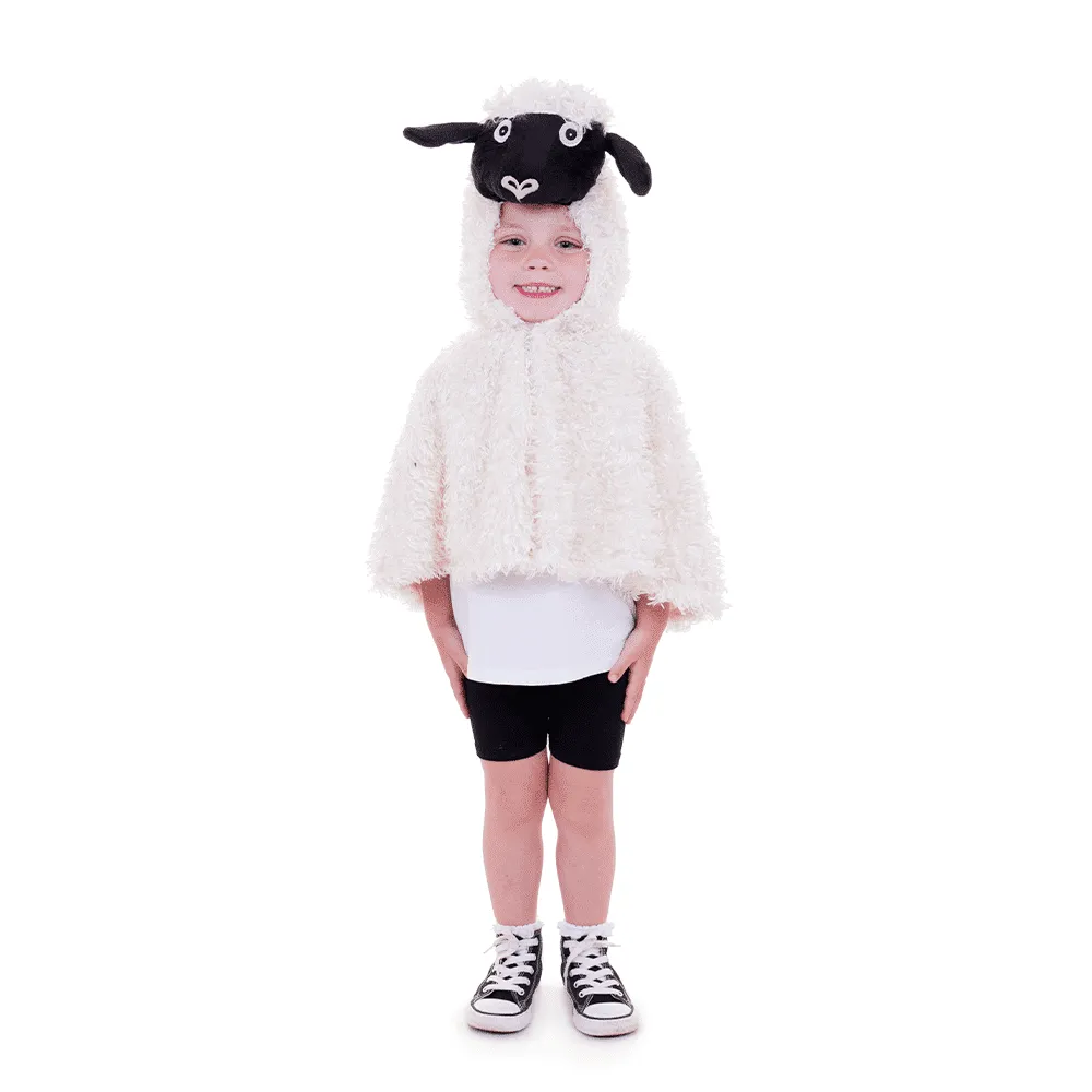 PRETEND TO BEE Sheep Dress Up Cape mantello pecora con cappuccio