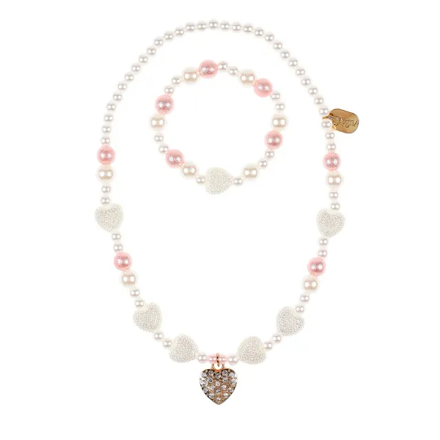 Souza Gaby set collana e bracciale bianco