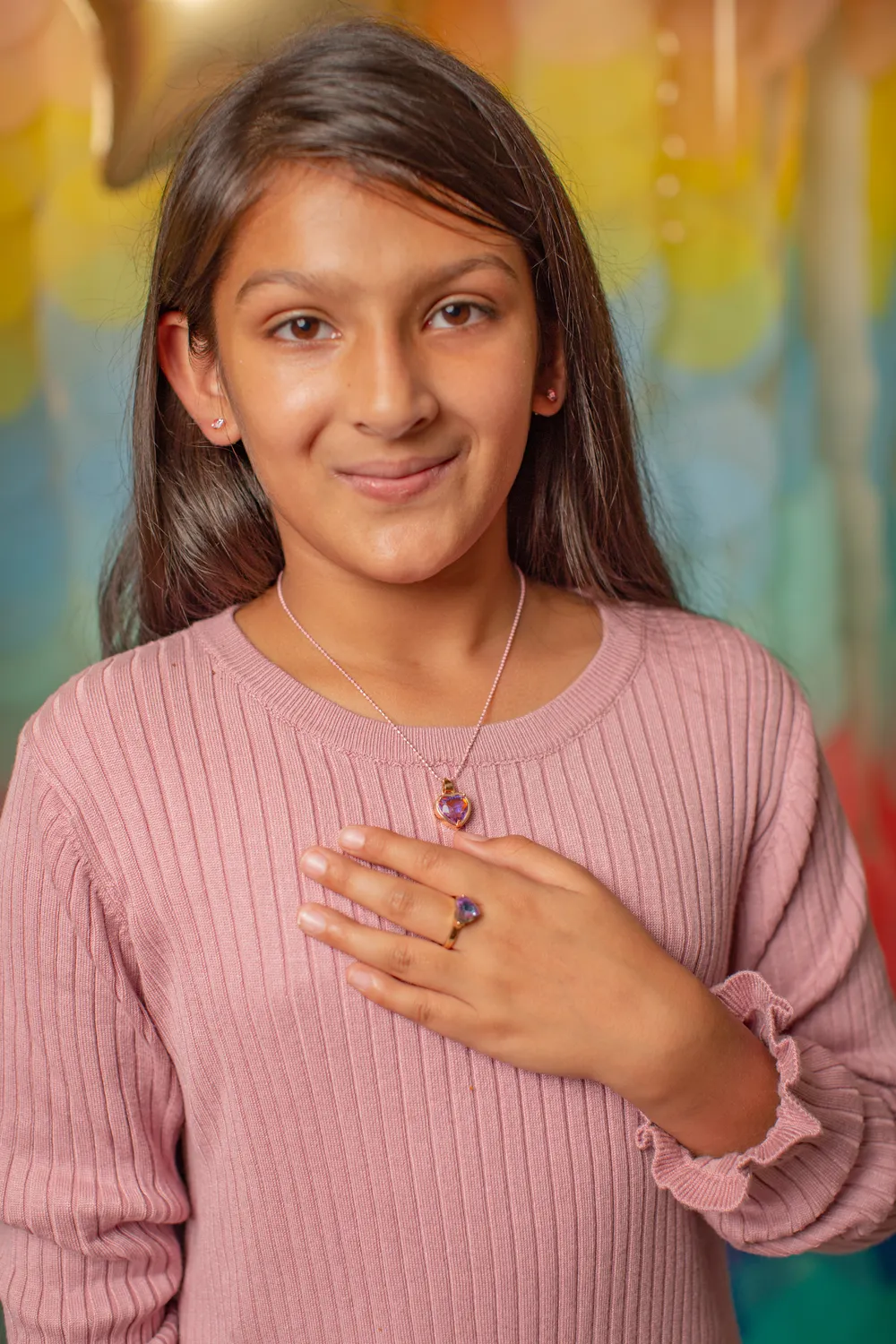 Great Pretenders Boutique Chic collana cuore lilla