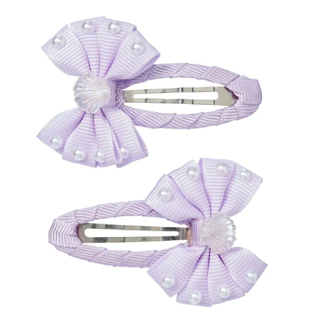 Souza Gilia mollette fiocco viola 2 pezzi con perle