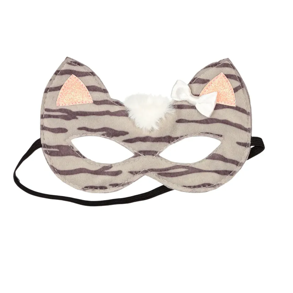 Souza! Catia maschera gatto grigia in tessuto