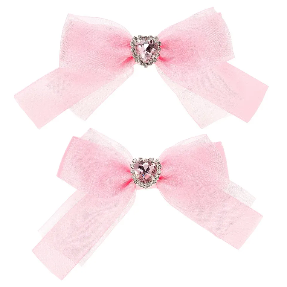 Souza! Pamela Bow Pink mollette per capelli rosa 2 pezzi fiocco