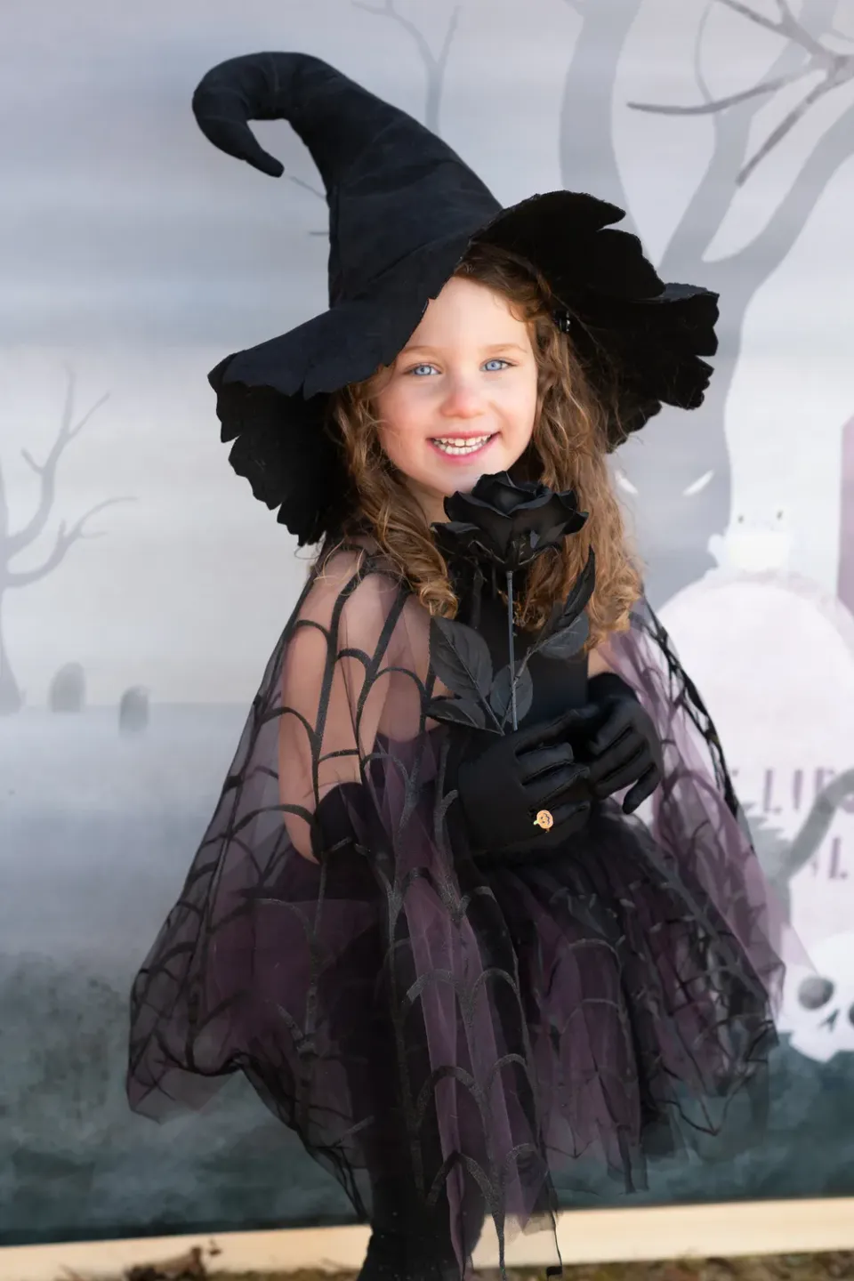 Great Pretenders Spider Witch costume tutu e mantello
