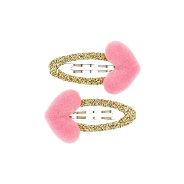 Souza Aty Heart mollette cuore rosa 2 pezzi