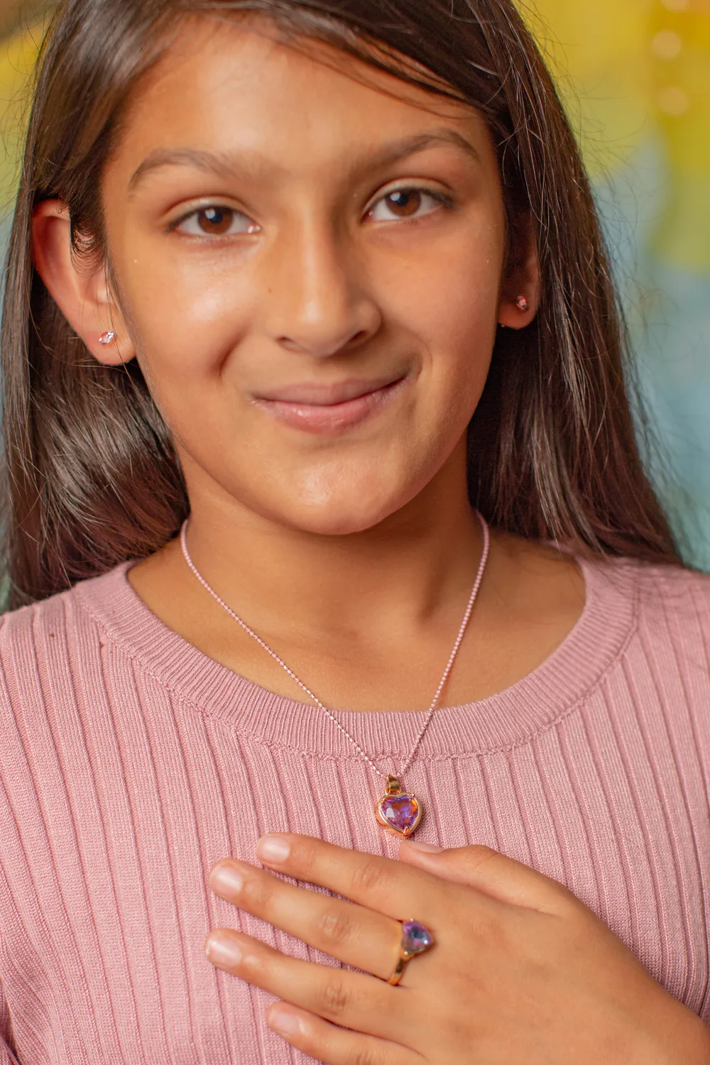 Great Pretenders Boutique Chic collana cuore lilla