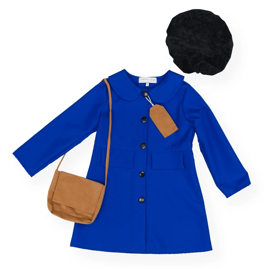 Pretend to Bee Evacuee costume sfollata bambina blu