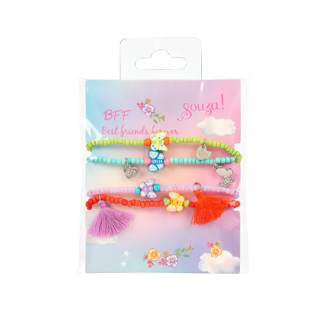 Souza! BFF Luciana set 4 bracciali multicolore amicizia
