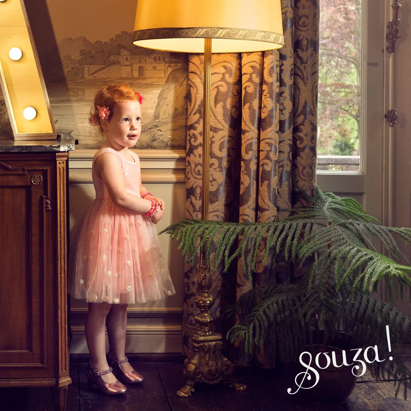Souza! Roselyne vestito principessa bimba rosa pois