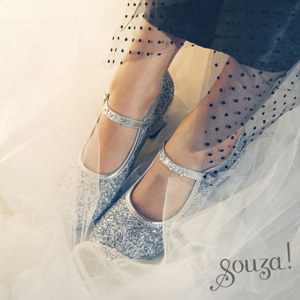 Souza Marguerita scarpe tacco bambina argento