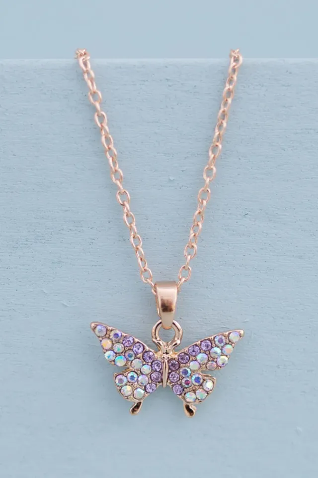 Great Pretenders Boutique Butterfly Gem collana farfalla strass