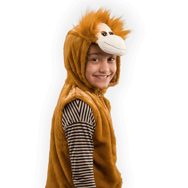 PRETEND TO BEE Orangutan Costume Top gilet orangutan bambini peluche
