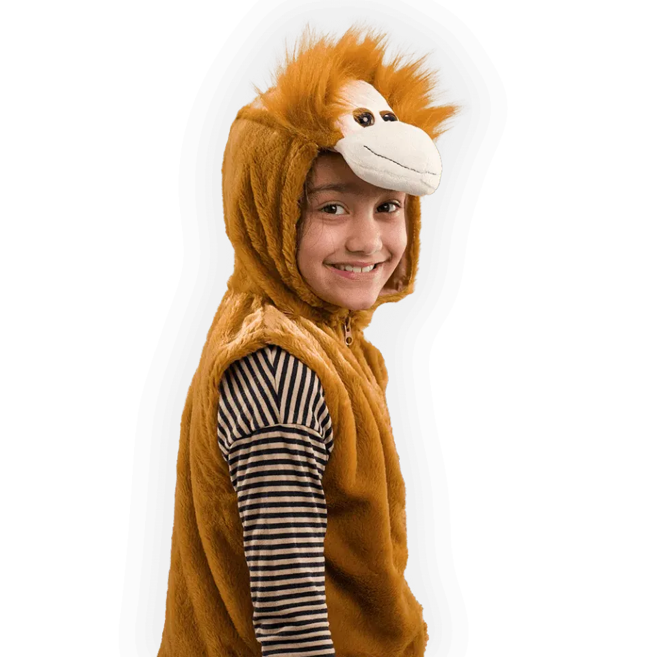 PRETEND TO BEE Orangutan Costume Top gilet orangutan bambini peluche