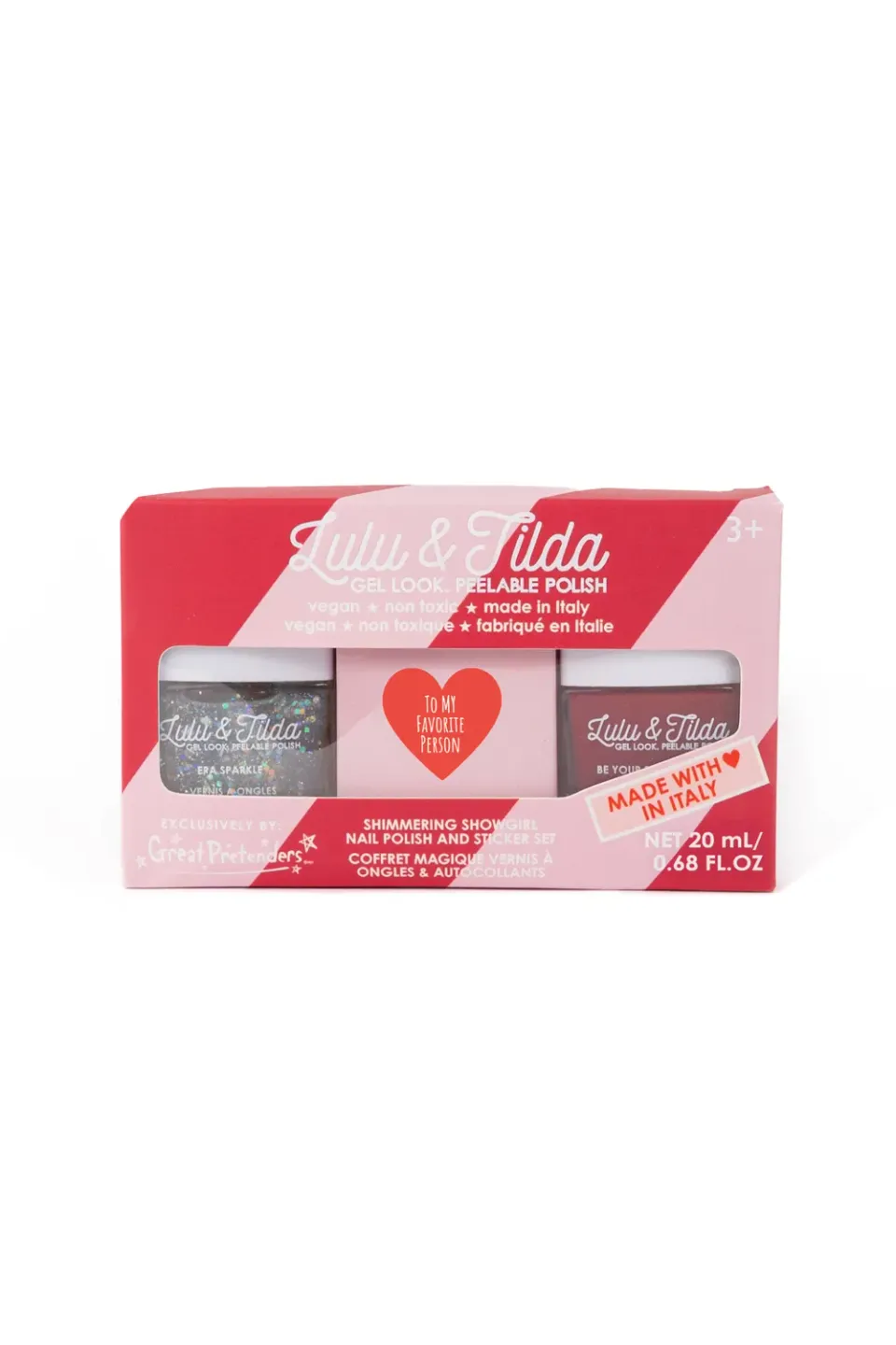 Great Pretenders Shimmering Showgirl set smalti bambini 2 pz pelabile