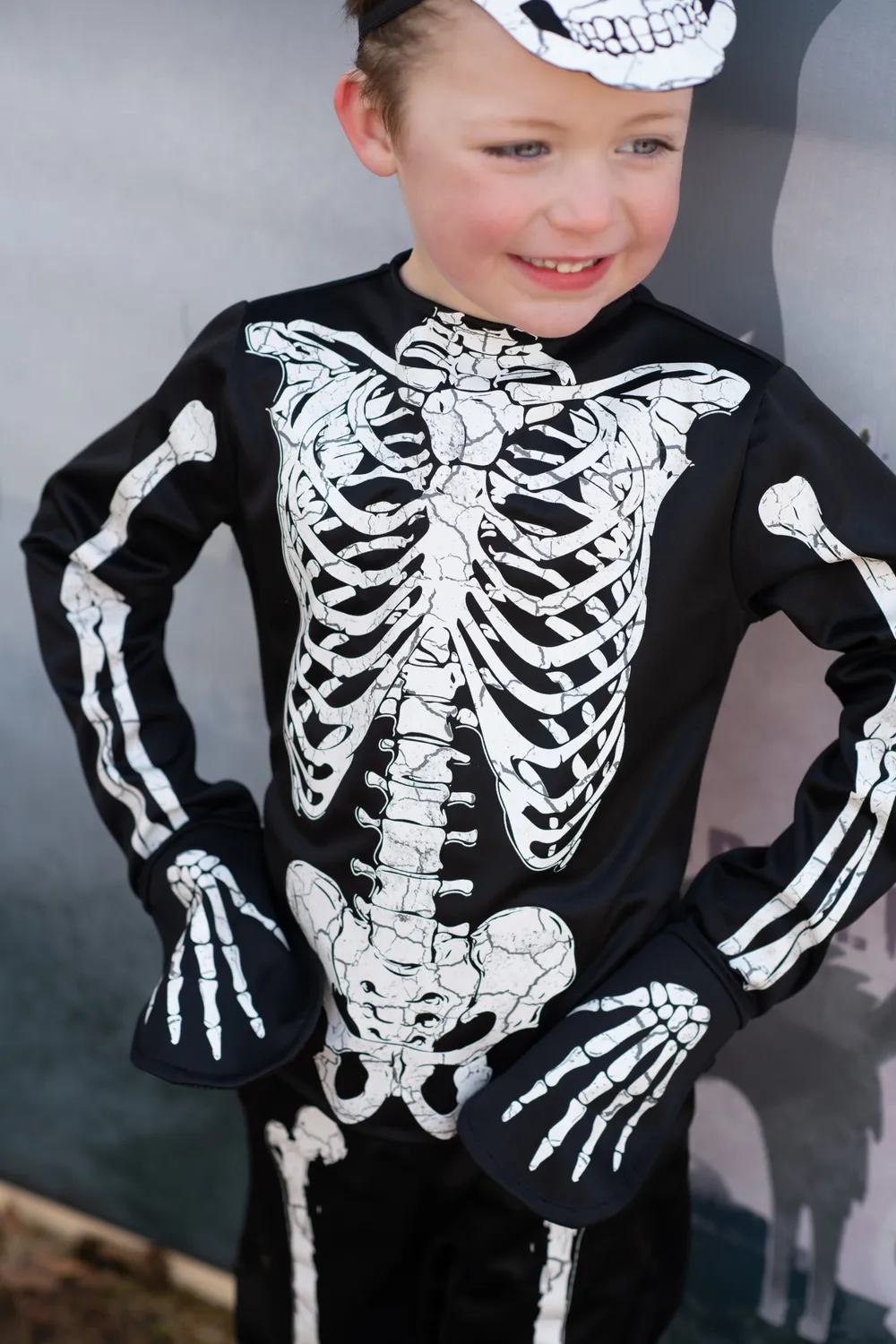 Great Pretenders Glow in the Dark costume scheletro 3 pezzi