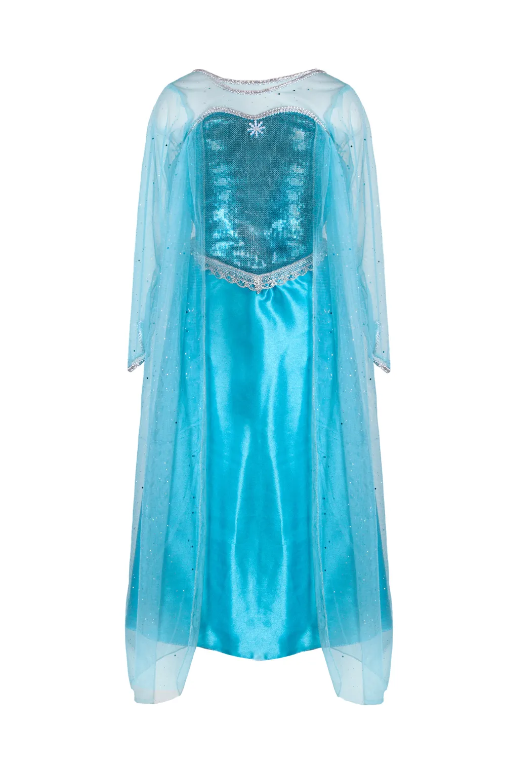 Great Pretenders Ice Queen costume regina ghiaccio blu con mantello