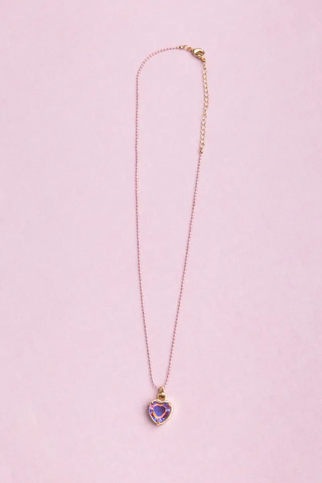 Great Pretenders Boutique Chic collana cuore lilla