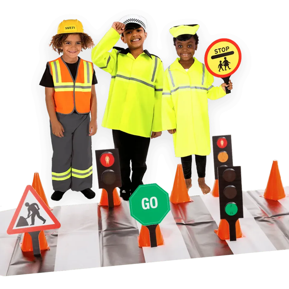 Pretend to Bee Road Safety set gioco di ruolo 3 costumi