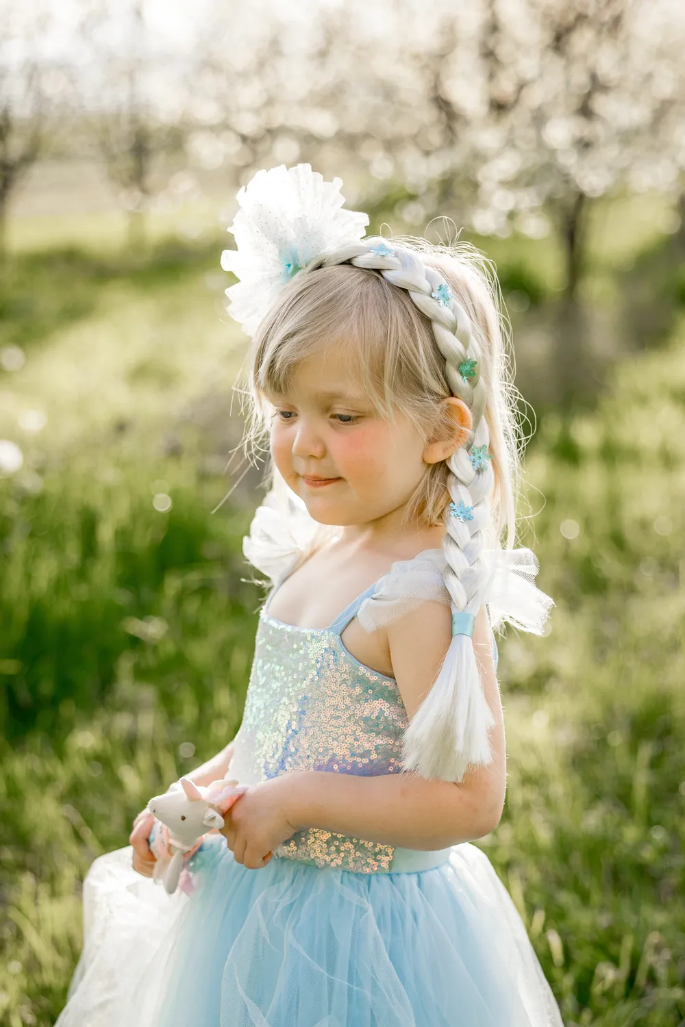 Great Pretenders Ice Queen Princess treccia per capelli bionda