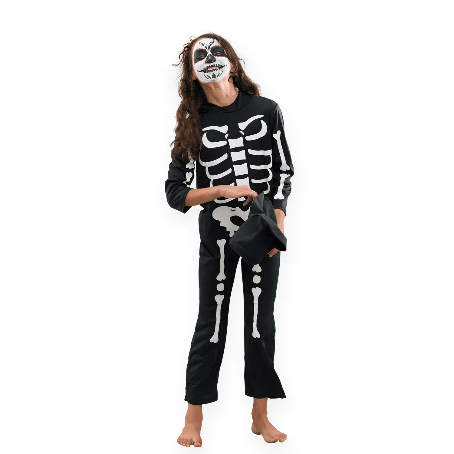 PRETEND TO BEE Costume Scheletro bambino tuta fosforescente