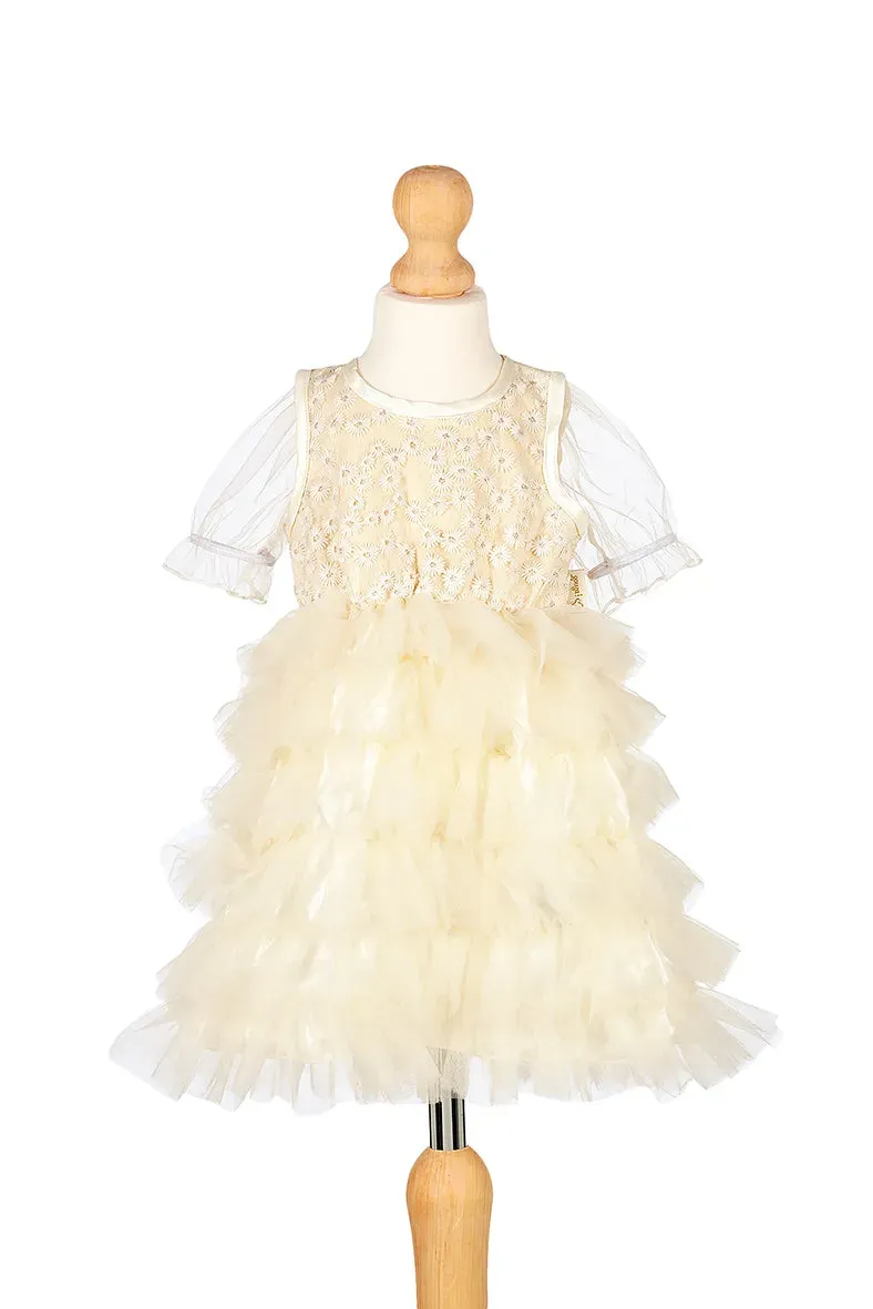 Souza! Chloé abito bambina bianco fiori 2 anni