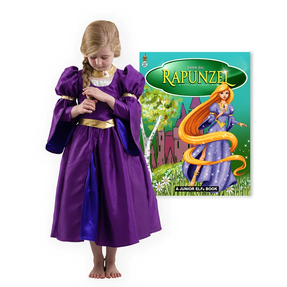 Pretend to Bee Rapunzel vestito bambina in raso
