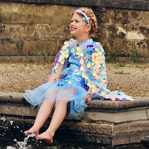 Souza! Lorelie mantello principessa bambina glitter blu