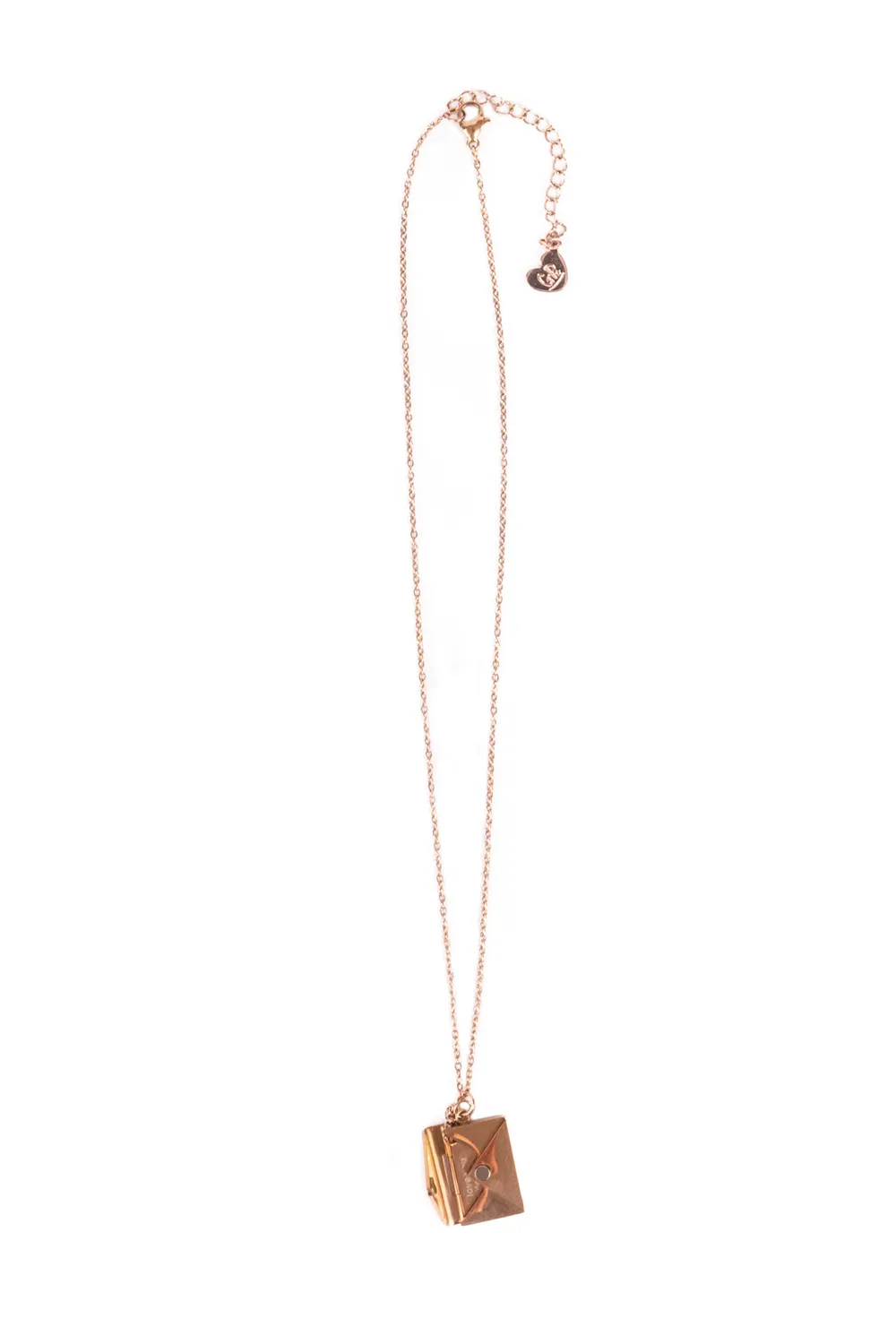 Great Pretenders Mail collana locket lettera oro rosa