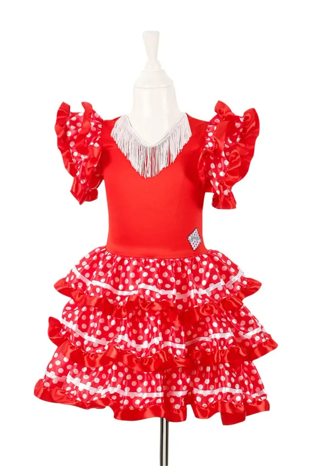 Souza! Marisol vestito flamenco bambina rosso ballo