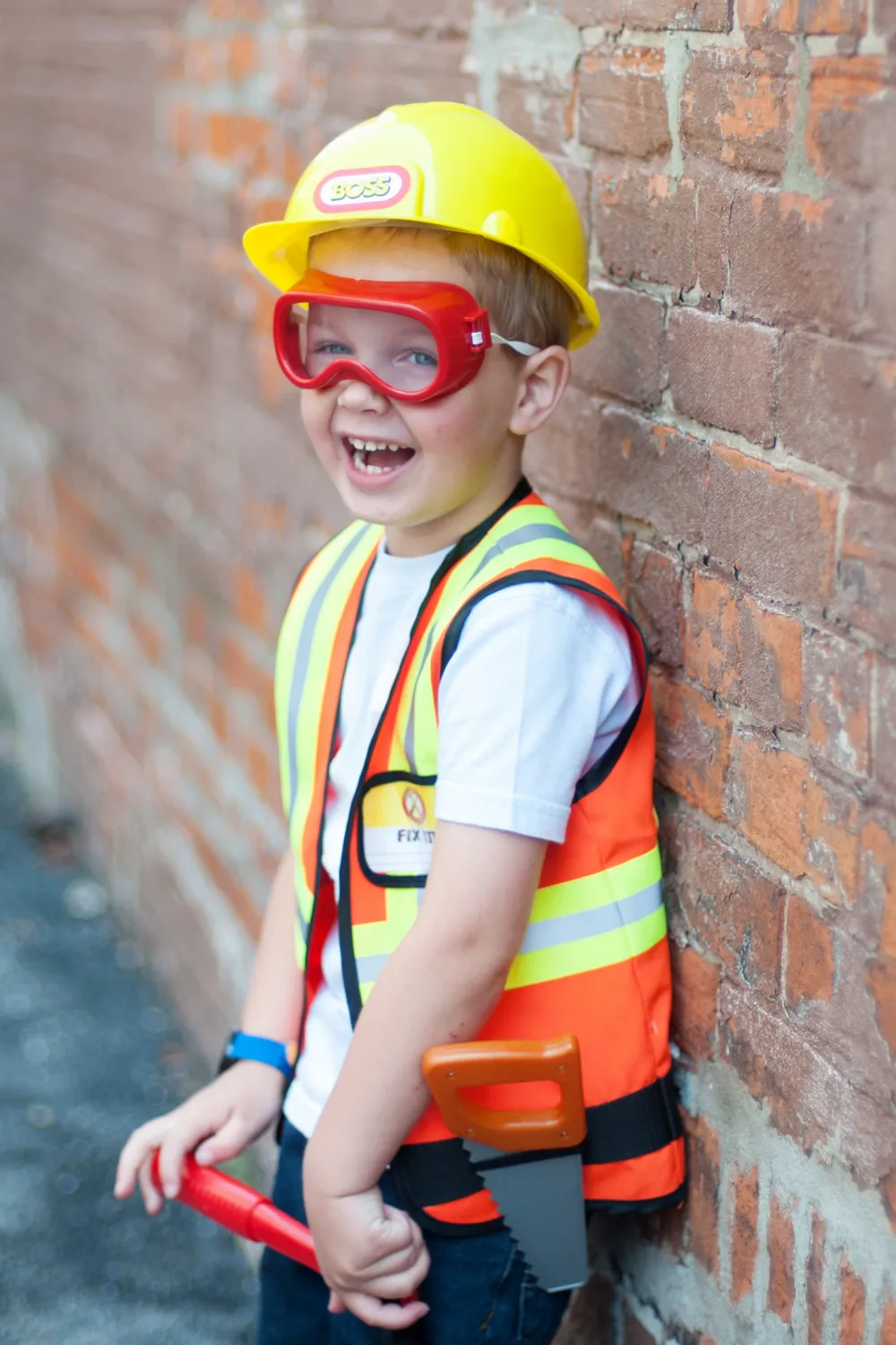 Great Pretenders Construction costume operaio 7 pezzi