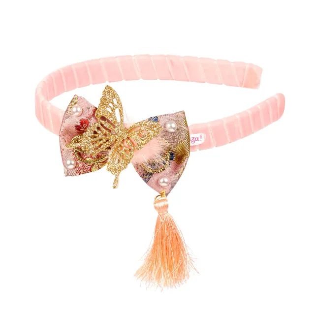 Souza! Micaela fiocco-farfalla diadema oro rosa