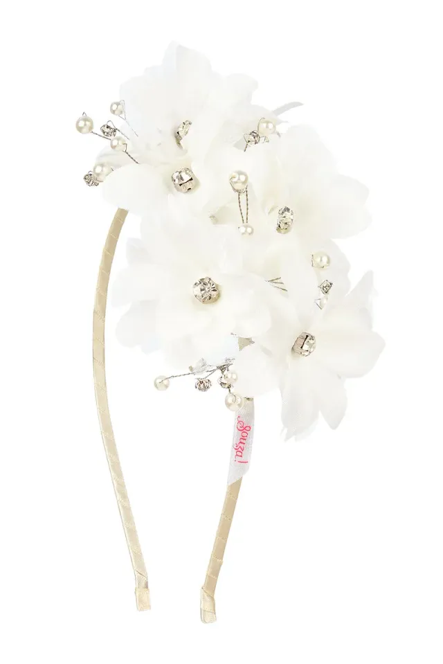 Souza Marybelle Cerchietto Fiori Bianchi
