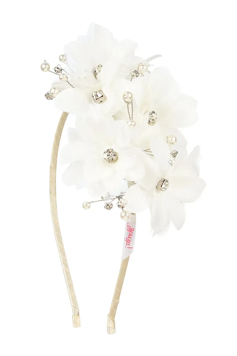 Souza Marybelle Cerchietto Fiori Bianchi