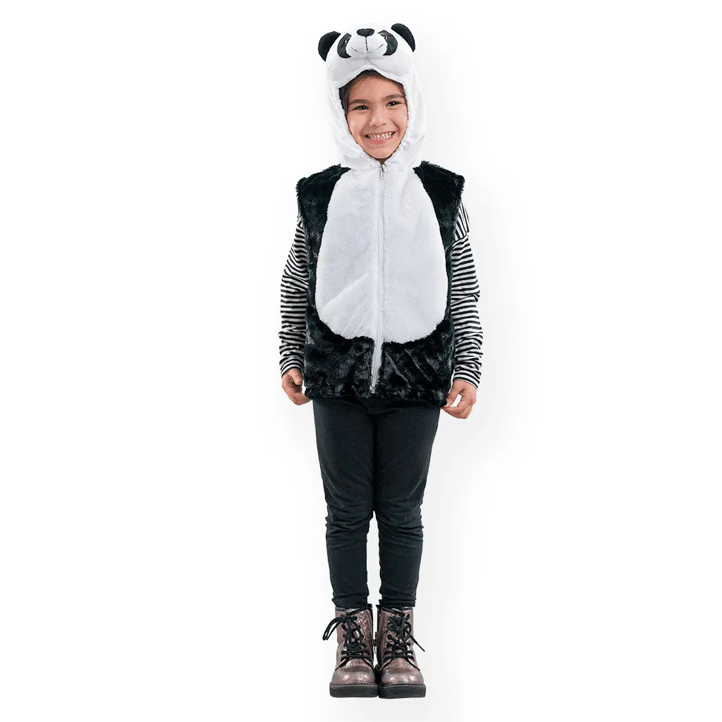 Pretend to Bee Panda costume bambino bianco e nero 3-7 anni in velluto